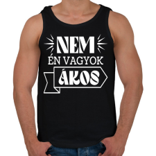PRINTFASHION Nem én vagyok - Névvel (fehér) - Férfi atléta - Fekete atléta, trikó