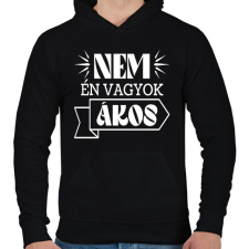 PRINTFASHION Nem én vagyok - Névvel (fehér) - Férfi kapucnis pulóver - Fekete férfi pulóver, kardigán