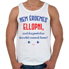 PRINTFASHION Nem érdemes ellopni - Táska minta - Férfi atléta - Fehér