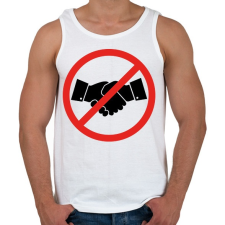 PRINTFASHION Nem fogok kezet! - Férfi atléta - Fehér atléta, trikó