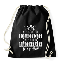 PRINTFASHION Nem gond ha nem kedvelsz - Sportzsák, Tornazsák - Fekete tornazsák