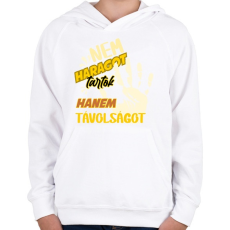 PRINTFASHION nem haragot tartok - Gyerek kapucnis pulóver - Fehér