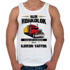 PRINTFASHION Nem horkolok - Kamion - Férfi atléta - Fehér