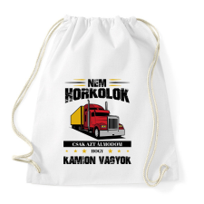 PRINTFASHION Nem horkolok - Kamion - Sportzsák, Tornazsák - Fehér tornazsák
