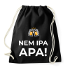PRINTFASHION NEM IPA, APA - Sportzsák, Tornazsák - Fekete