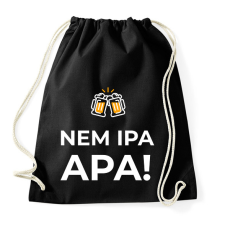PRINTFASHION NEM IPA, APA - Sportzsák, Tornazsák - Fekete tornazsák