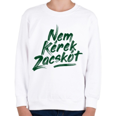 PRINTFASHION nem-kerek-zacskot-paint-darkgreen - Gyerek pulóver - Fehér