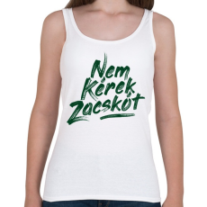 PRINTFASHION nem-kerek-zacskot-paint-darkgreen - Női atléta - Fehér