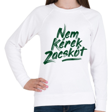 PRINTFASHION nem-kerek-zacskot-paint-darkgreen - Női pulóver - Fehér