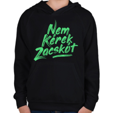 PRINTFASHION nem-kerek-zacskot-paint-mint - Gyerek kapucnis pulóver - Fekete gyerek pulóver, kardigán