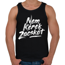 PRINTFASHION nem-kerek-zacskot-paint-white - Férfi atléta - Fekete