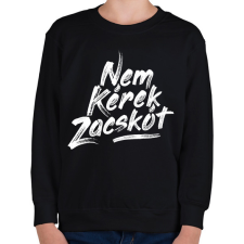 PRINTFASHION nem-kerek-zacskot-paint-white - Gyerek pulóver - Fekete gyerek pulóver, kardigán