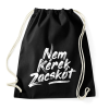 PRINTFASHION nem-kerek-zacskot-paint-white - Sportzsák, Tornazsák - Fekete