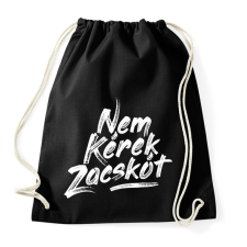 PRINTFASHION nem-kerek-zacskot-paint-white - Sportzsák, Tornazsák - Fekete tornazsák