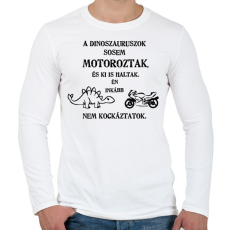 PRINTFASHION nem kockáztatok - Férfi hosszú ujjú póló - Fehér