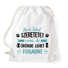 PRINTFASHION Nem lehet szeretetet venni - Sportzsák, Tornazsák - Fehér tornazsák