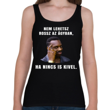 PRINTFASHION Nem lehetsz rossz az ágyban - Női atléta - Fekete női trikó