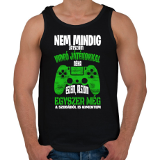 PRINTFASHION Nem mindig játszom videó játékokkal... - Férfi atléta - Fekete
