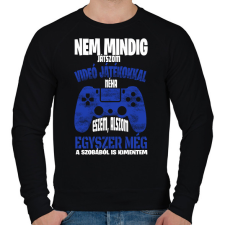 PRINTFASHION Nem mindig játszom videó játékokkal... - Férfi pulóver - Fekete férfi pulóver, kardigán
