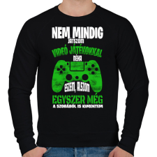 PRINTFASHION Nem mindig játszom videó játékokkal... - Férfi pulóver - Fekete férfi pulóver, kardigán