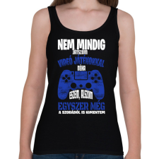 PRINTFASHION Nem mindig játszom videó játékokkal... - Női atléta - Fekete női trikó