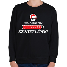 PRINTFASHION Nem öregszem, szintet lépek! - Gyerek pulóver - Fekete gyerek pulóver, kardigán