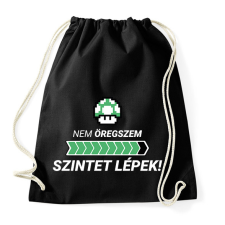 PRINTFASHION Nem öregszem! Szintet lépek! - Sportzsák, Tornazsák - Fekete tornazsák