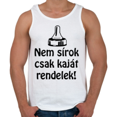 PRINTFASHION Nem sírok csak kaját rendelek - Férfi atléta - Fehér