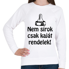 PRINTFASHION Nem sírok csak kaját rendelek - Női pulóver - Fehér