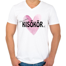 PRINTFASHION Nem szabad a Kisökörnek... - Férfi V-nyakú póló - Fehér