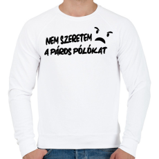 PRINTFASHION Nem szeretem a páros pólókat - Páros póló fekete - Férfi pulóver - Fehér