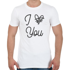 PRINTFASHION Nem szeretlek - Férfi póló - Fehér