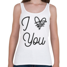 PRINTFASHION Nem szeretlek - Női atléta - Fehér