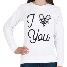 PRINTFASHION Nem szeretlek - Női pulóver - Fehér női pulóver, kardigán