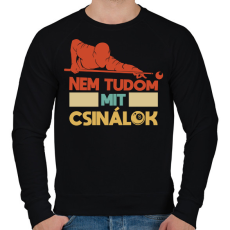 PRINTFASHION Nem tudom - Biliárd - Férfi pulóver - Fekete