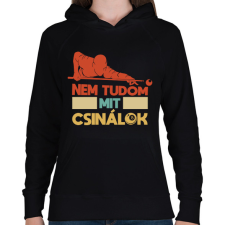 PRINTFASHION Nem tudom - Biliárd - Női kapucnis pulóver - Fekete női pulóver, kardigán