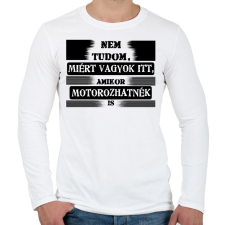 PRINTFASHION nem tudom - Férfi hosszú ujjú póló - Fehér férfi póló