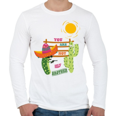 PRINTFASHION Nem vagy a testvérem! - Férfi hosszú ujjú póló - Fehér