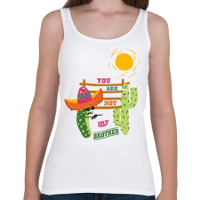 PRINTFASHION Nem vagy a testvérem! - Női atléta - Fehér női trikó