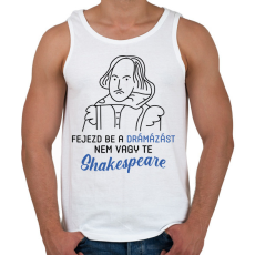PRINTFASHION Nem vagy te Shakespeare - Férfi atléta - Fehér