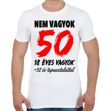 PRINTFASHION Nem vagyok 50! - Férfi póló - Fehér férfi póló