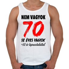 PRINTFASHION Nem vagyok 70! - Férfi atléta - Fehér