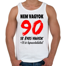 PRINTFASHION Nem vagyok 90! - Férfi atléta - Fehér atléta, trikó