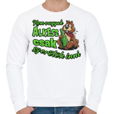 PRINTFASHION Nem vagyok alkesz csak szeretek inni - Férfi pulóver - Fehér