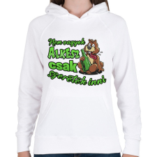 PRINTFASHION Nem vagyok alkesz csak szeretek inni - Női kapucnis pulóver - Fehér női pulóver, kardigán