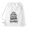 PRINTFASHION Nem vagyok antiszociális - Sportzsák, Tornazsák - Fehér