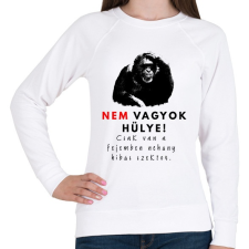 PRINTFASHION nem vagyok hülye - Női pulóver - Fehér női pulóver, kardigán