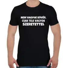PRINTFASHION Nem vagyok kövér - Férfi póló - Fekete férfi póló