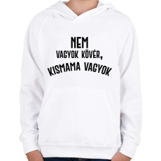 PRINTFASHION Nem vagyok kövér, terhes vagyok - Fekete - Gyerek kapucnis pulóver - Fehér