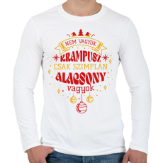 PRINTFASHION Nem vagyok krampusz - Férfi hosszú ujjú póló - Fehér